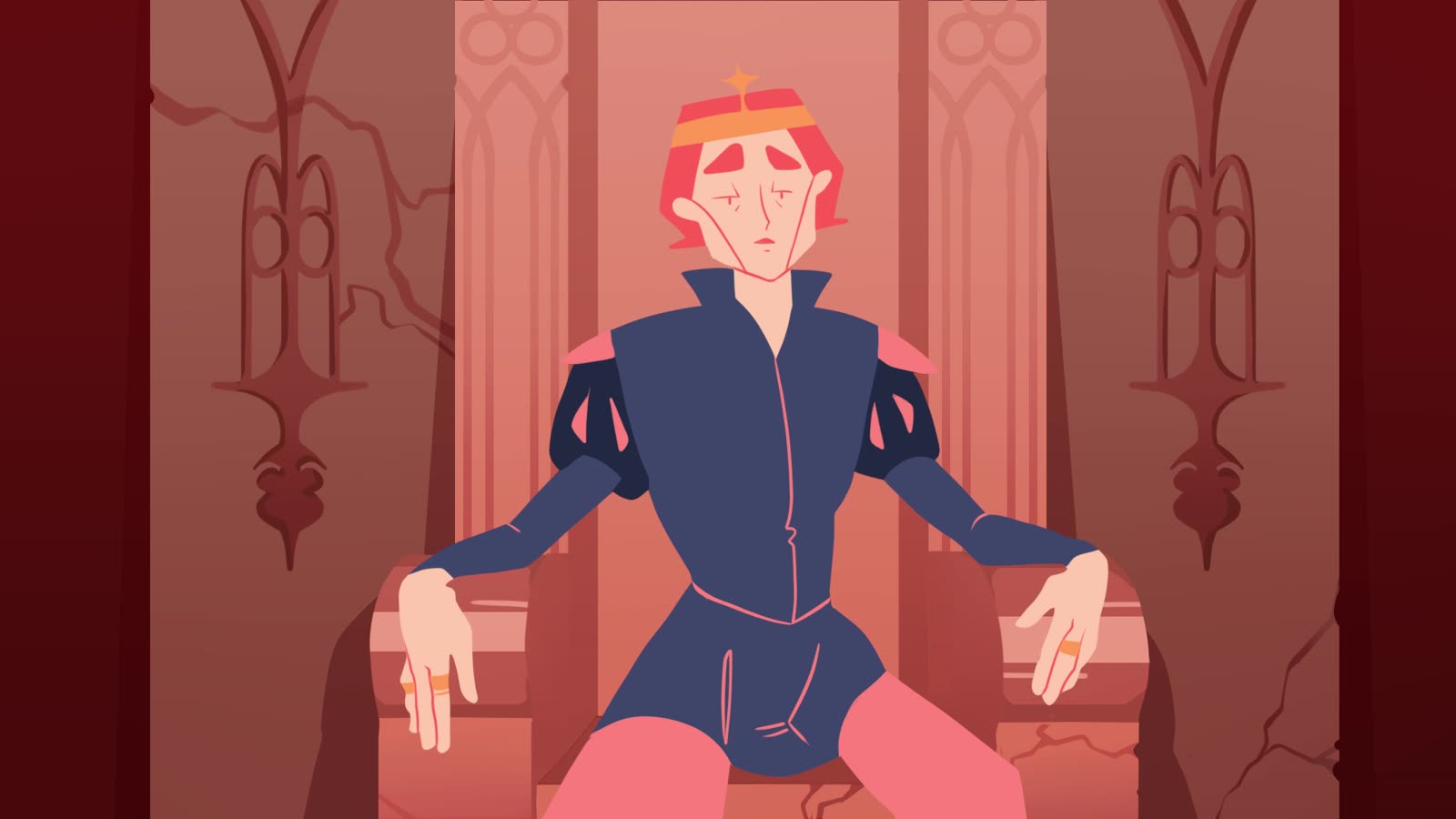 The young prince on his throne